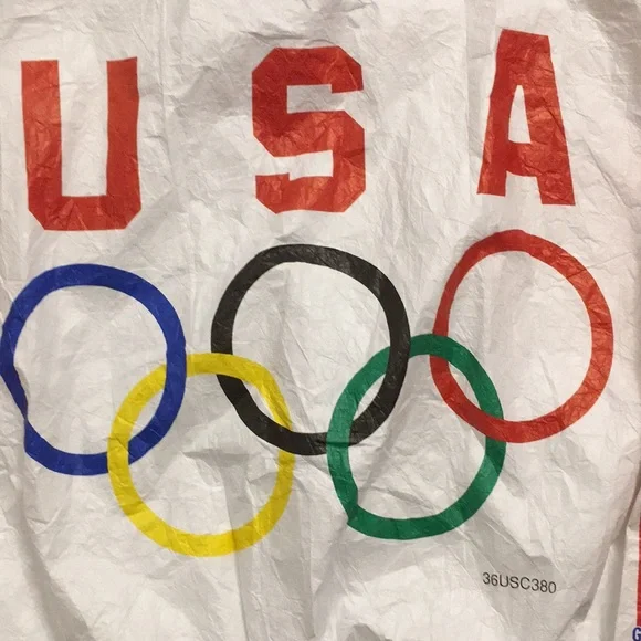 Vintage USA Olympics Flag Paper Jacket: Size 44-46 - Picture 6 of 8